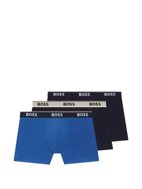 logo waistband boxer briefs (pack of three) by HUGO BOSS
