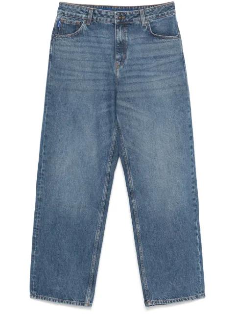 loose-fit jeans in washed blue denim by HUGO BOSS