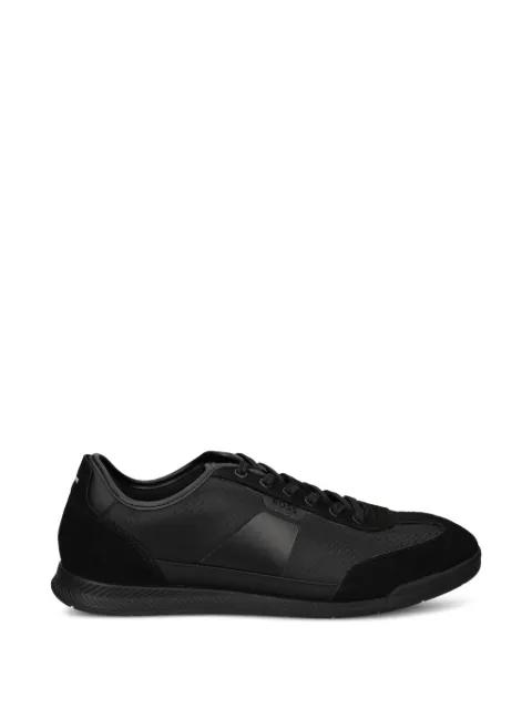 low-top trainers with monogram jacquard by HUGO BOSS