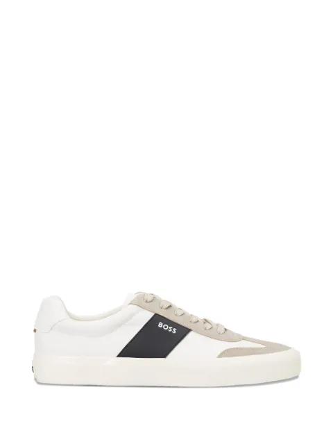 low-top trainers with suede trims by HUGO BOSS