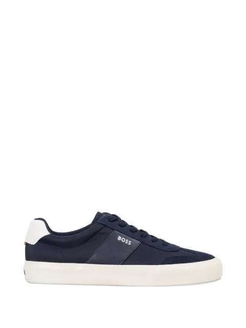 low-top trainers with suede trims by HUGO BOSS