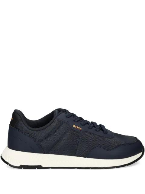 low-top trainers with textured uppers by HUGO BOSS