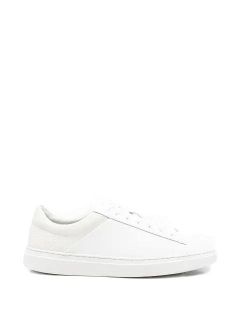 low-top trainers with woven and grained effects by HUGO BOSS