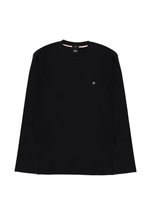 mercerised-cotton T-shirt with double B monogram by HUGO BOSS