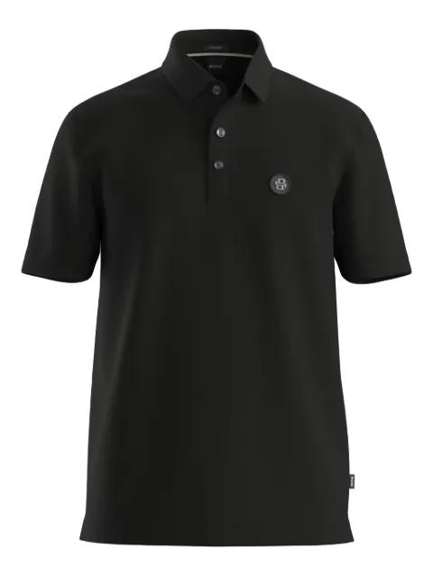 mercerised-cotton polo shirt with double B monogram by HUGO BOSS