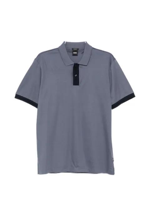 mercerised-cotton polo shirt with striped trims by HUGO BOSS