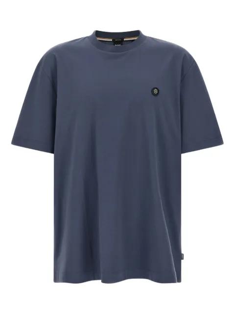 mercerized-cotton T-shirt with double B monogram by HUGO BOSS