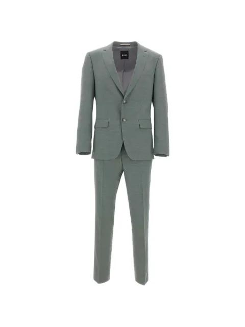 micro-patterned two-piece slim-fit suit in stretch cloth by HUGO BOSS