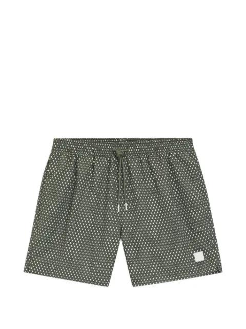 micro-print swim shorts with logo badge by HUGO BOSS