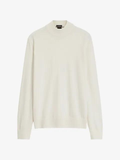 mock-neck sweater in extra-fine merino-wool by HUGO BOSS