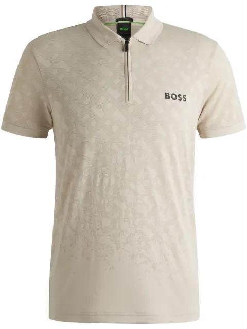 monogram-pattern polo shirt by HUGO BOSS