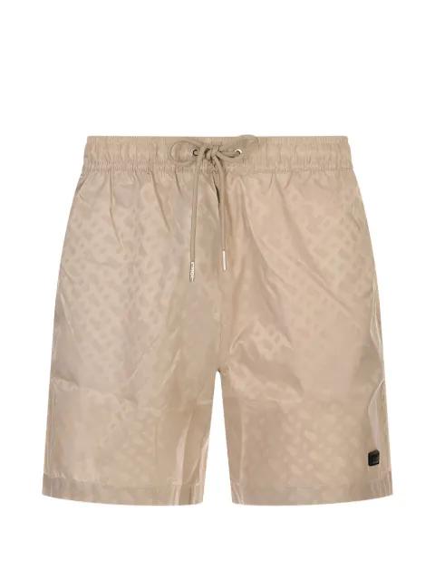 monogram-print drawstring swim shorts by HUGO BOSS