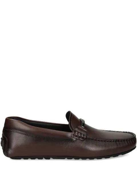 nappa-leather driver shoes with branded hardware by HUGO BOSS