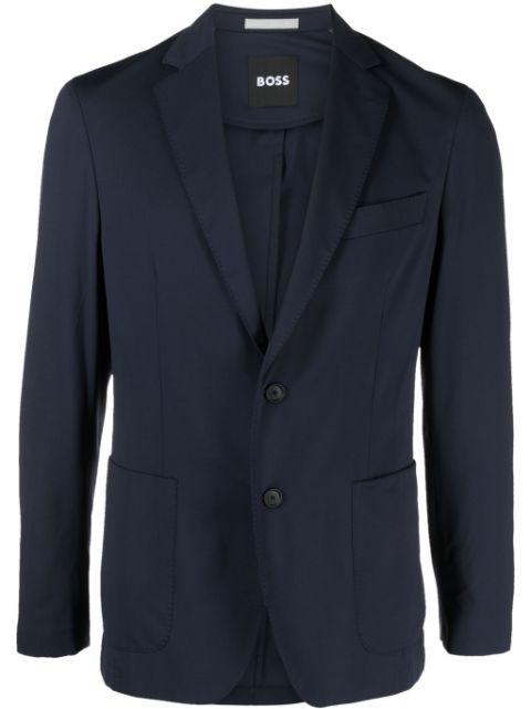 notched-lapels single-breasted blazer by HUGO BOSS