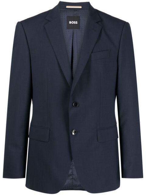 notched-lapels single-breasted blazer by HUGO BOSS