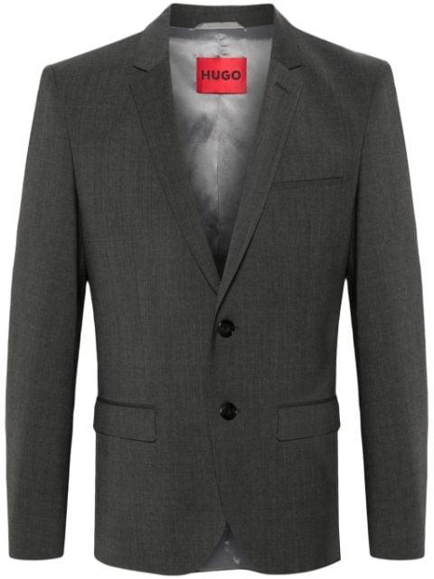 notched-lapels single-breasted blazer by HUGO BOSS