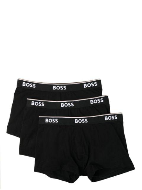pack-of-three logo-waistband boxer briefs by HUGO BOSS