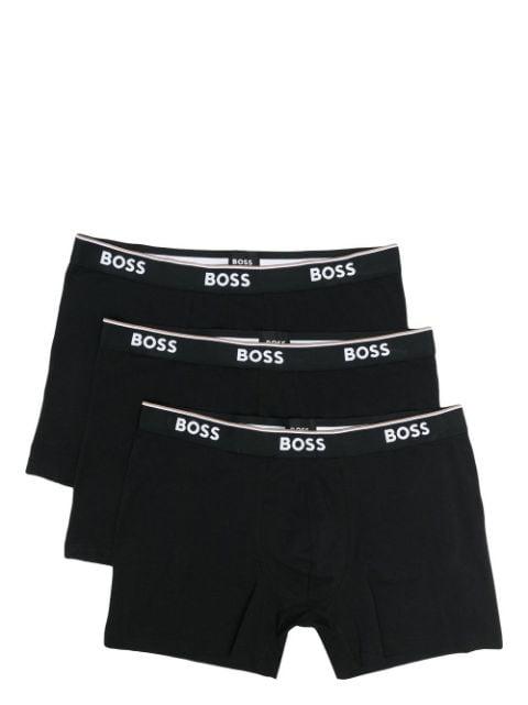 pack of three logo-waistband boxer briefs by HUGO BOSS