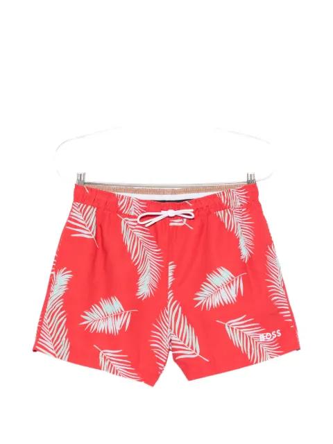 palm-leaf print swim shorts by HUGO BOSS
