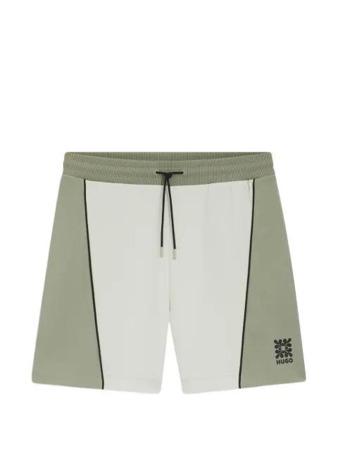panelled logo-print track shorts by HUGO BOSS