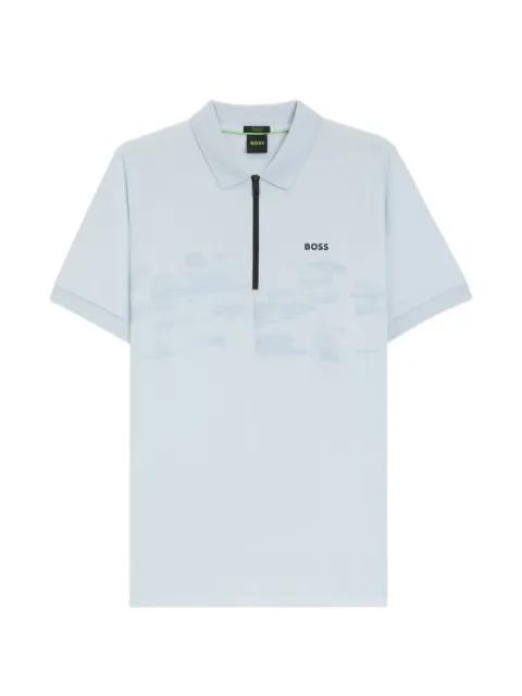 pattern zip-up polo shirt by HUGO BOSS