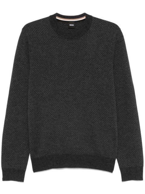 patterned-jacquard sweater by HUGO BOSS