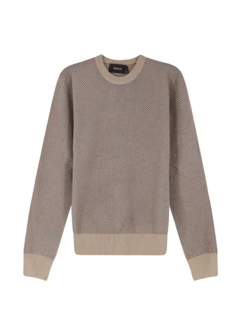 patterned knitted sweater by HUGO BOSS