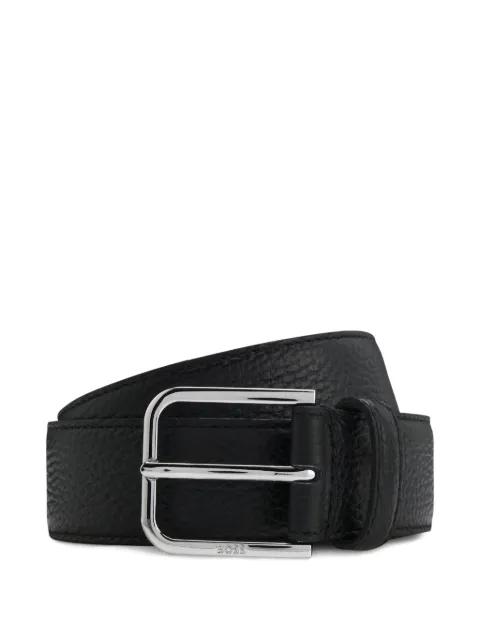 pin-buckle belt in Italian leather by HUGO BOSS