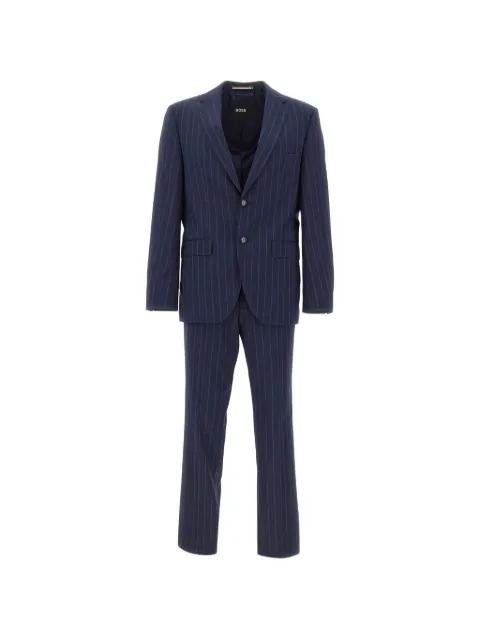 pinstripe-print virgin-wool suit by HUGO BOSS