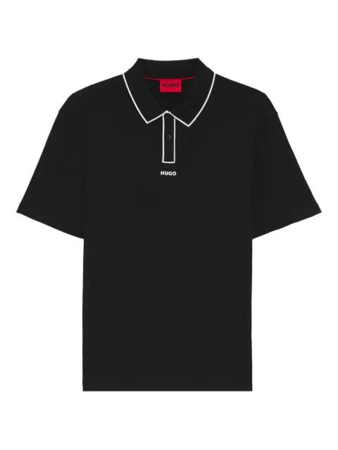 piped-trim cotton polo shirt by HUGO BOSS