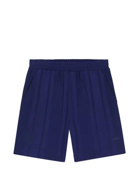 pleated cotton shorts by HUGO BOSS