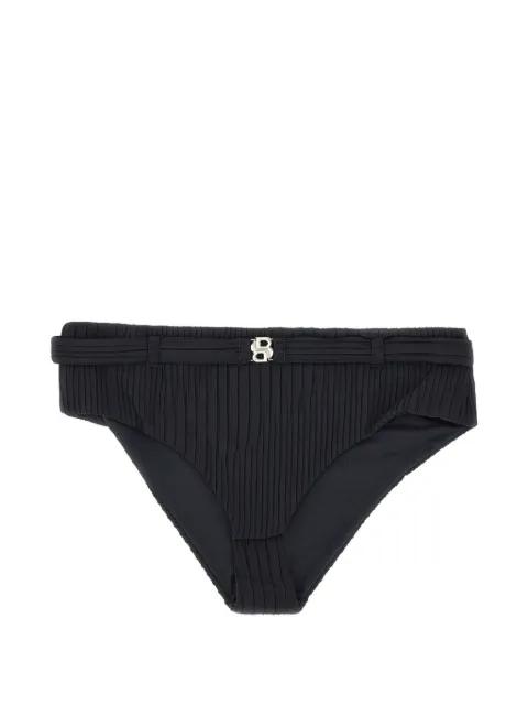 plissé bikini bottoms with double B monogram by HUGO BOSS