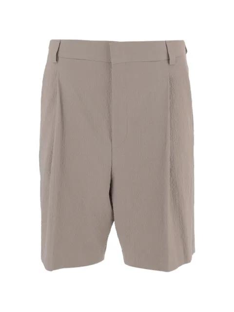 pressed pleated cotton shorts by HUGO BOSS