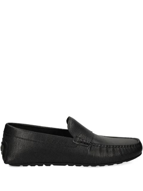 printed-leather loafers by HUGO BOSS