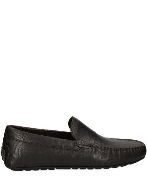 printed-leather loafers by HUGO BOSS