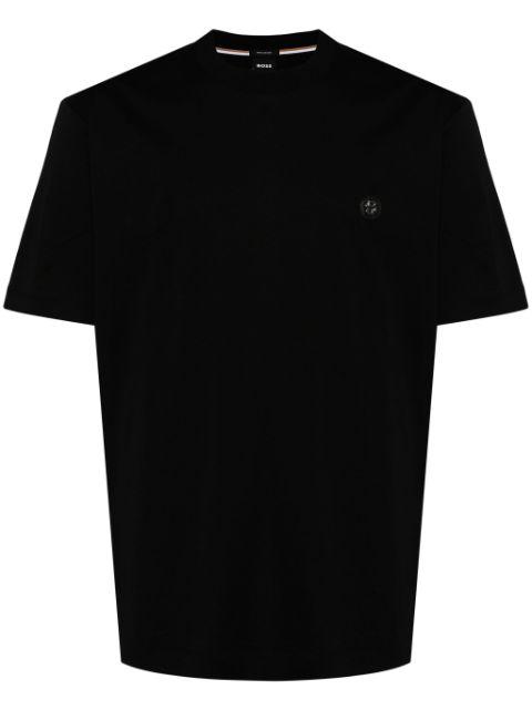 regular fit cotton T-shirt with double B monogram by HUGO BOSS