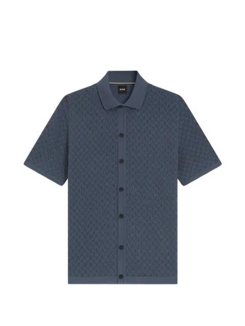 regular-fit shirt in knitted cotton by HUGO BOSS