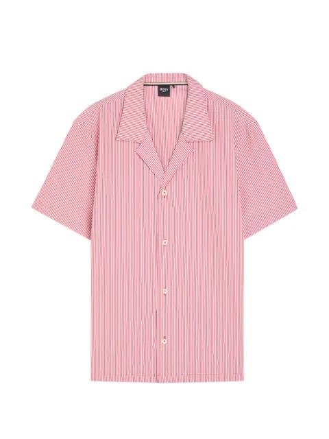 regular-fit shirt in soft seersucker by HUGO BOSS