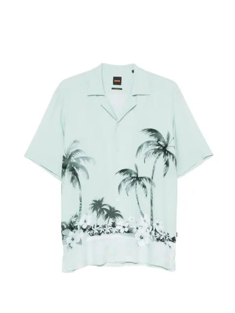 regular-fit shirt with maxi print by HUGO BOSS