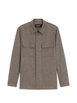 relaxed-fit overshirt in virgin wool and cashmere by HUGO BOSS