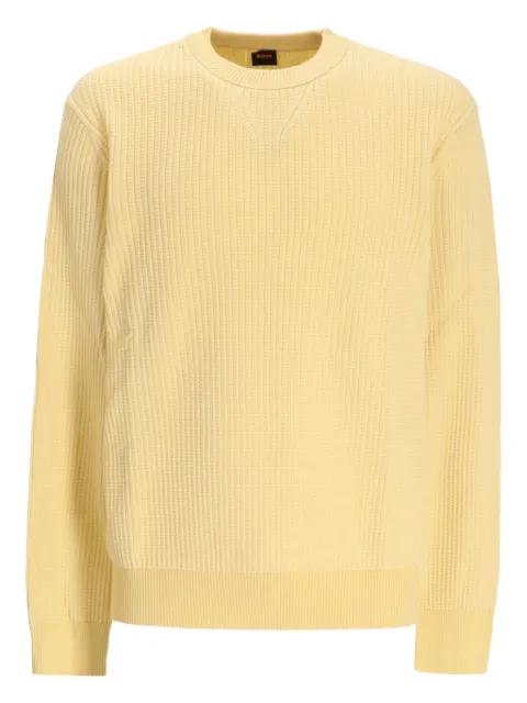 ribbed cotton sweater by HUGO BOSS