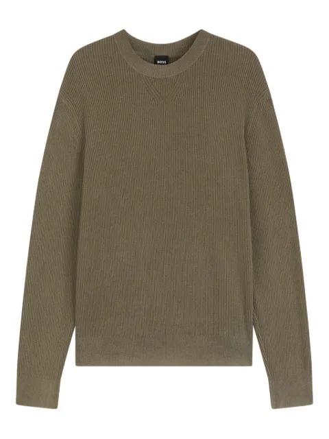 ribbed crew-neck sweater by HUGO BOSS