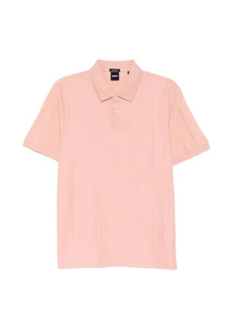 ribbed-knit cotton polo shirt by HUGO BOSS