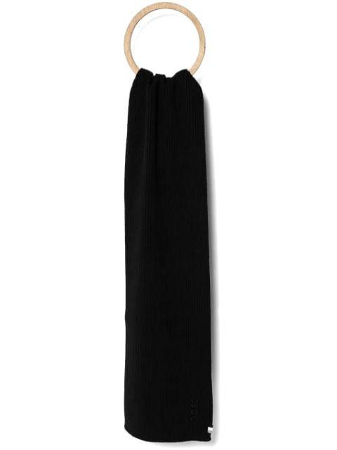 ribbed-knit scarf by HUGO BOSS