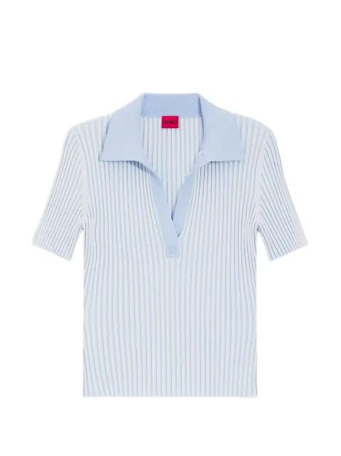 ribbed-knit striped T-shirt by HUGO BOSS