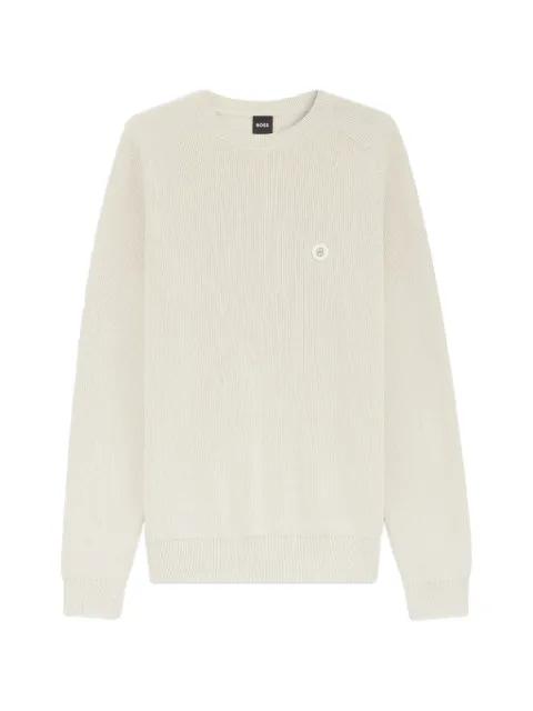 ribbed round-neck sweater by HUGO BOSS
