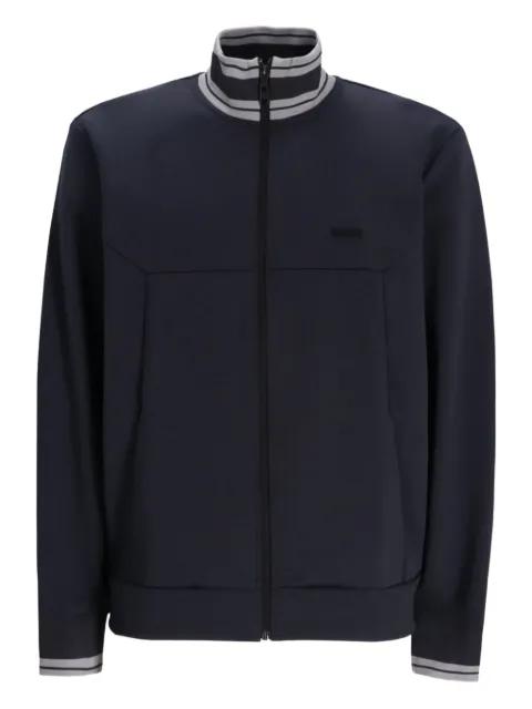ribbed-trim zip-fastening sweater by HUGO BOSS