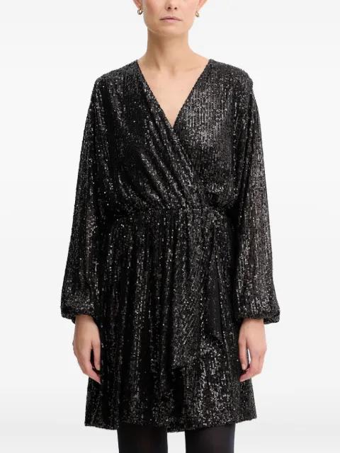 sequin-embellished V-neck dress by HUGO BOSS