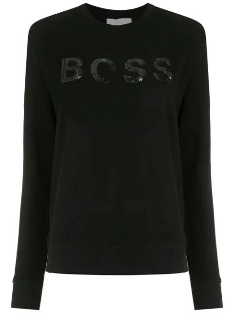 sequin-logo T-shirt by HUGO BOSS