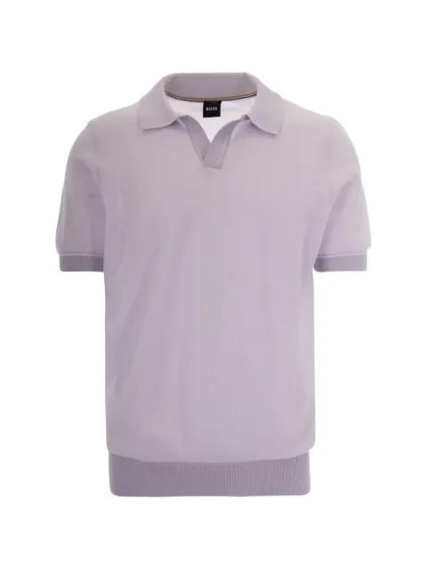 short-sleeved piqué-knit polo shirt by HUGO BOSS